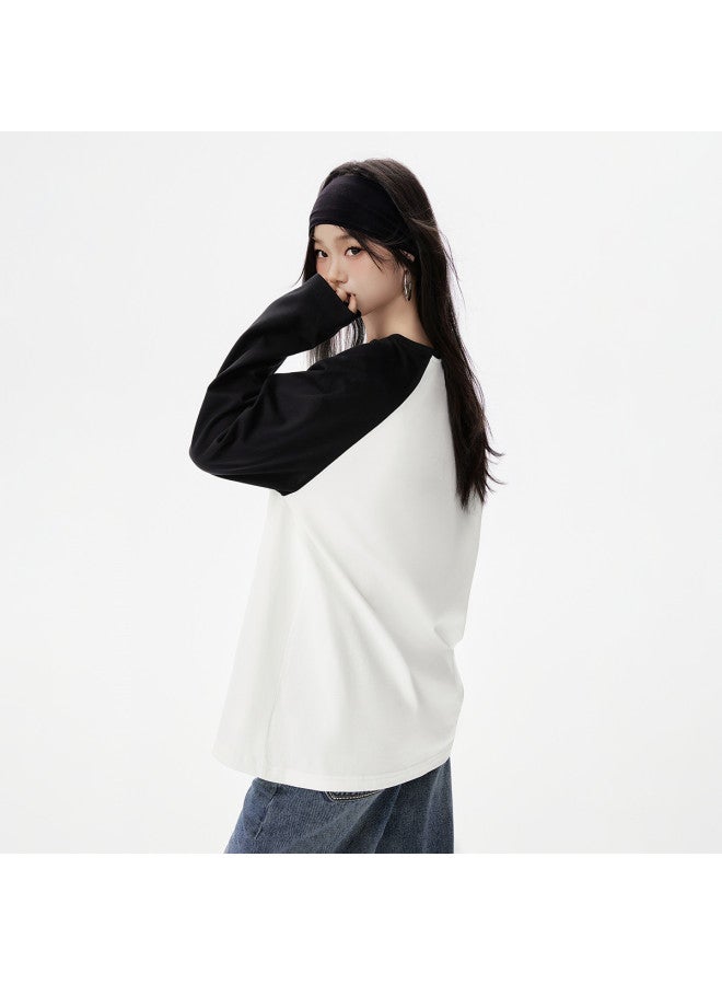 EPTISON Women'S Long Sleeve T-Shirt, Autumn Cotton Loose Fit Sweet Girl Style Colorful Letter Print Round Neck Top - Image 5