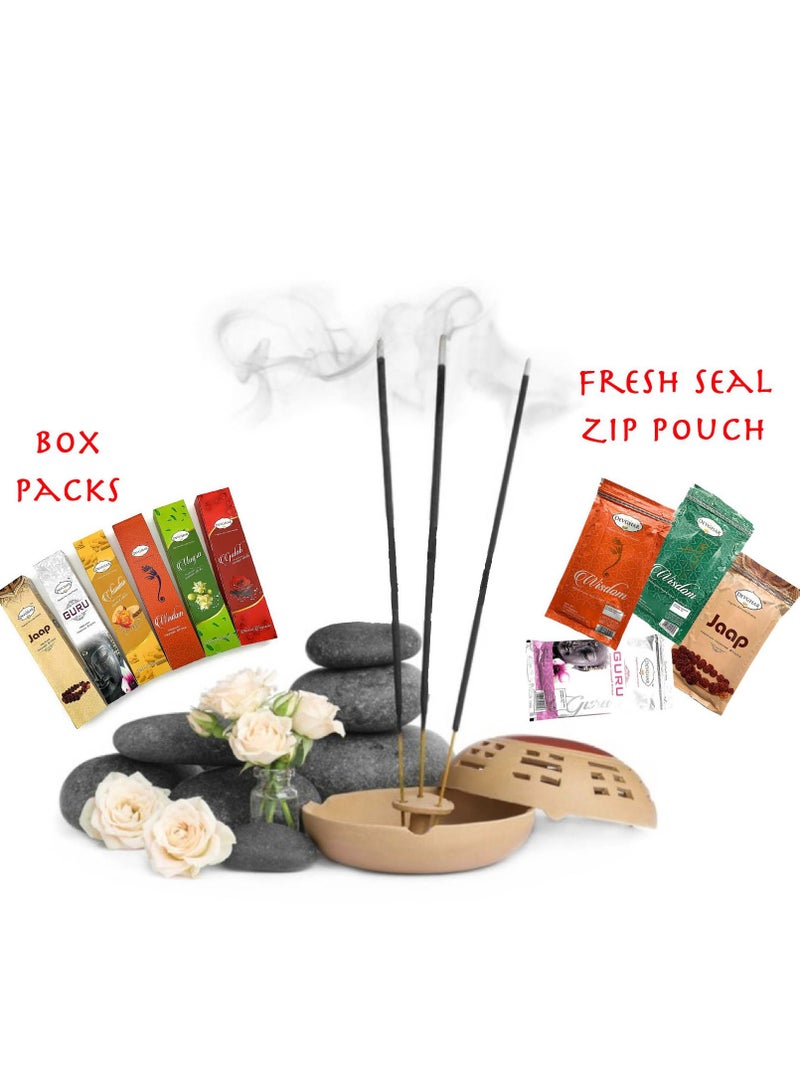 DEVGHAR Floral Aromatic Incense Sticks in Zipper Fresh Pack (150 grams - 108 Sticks) (Orange)  - Image 2