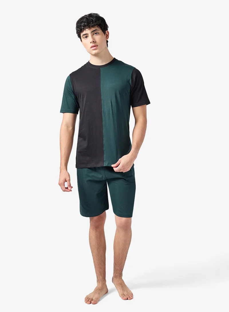 سفنتي فايف طقم بيجامة تي شيرت وشورت