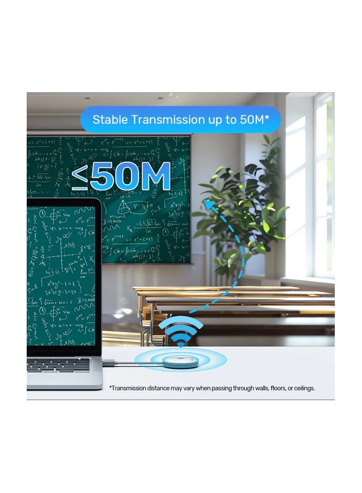 UNITEK جهاز إرسال واستقبال HDMI لاسلكي، مجموعة HDMI لاسلكية تصل إلى 50 متر، تعمل مع نظام أندرويد/ نظام ويندوز/ نظام iOS/ نظام ماك، أجهزة الكمبيوتر المحمولة/ صناديق التلفاز/ أجهزة HDMI الأخرى. - Image 5