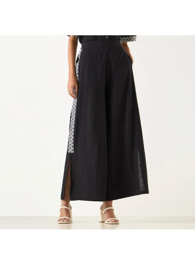 2Xtremz 2Xtremz Embroidered Wide Leg Pants