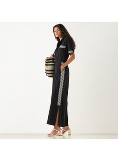 2Xtremz 2Xtremz Embroidered Wide Leg Pants  - Image 4