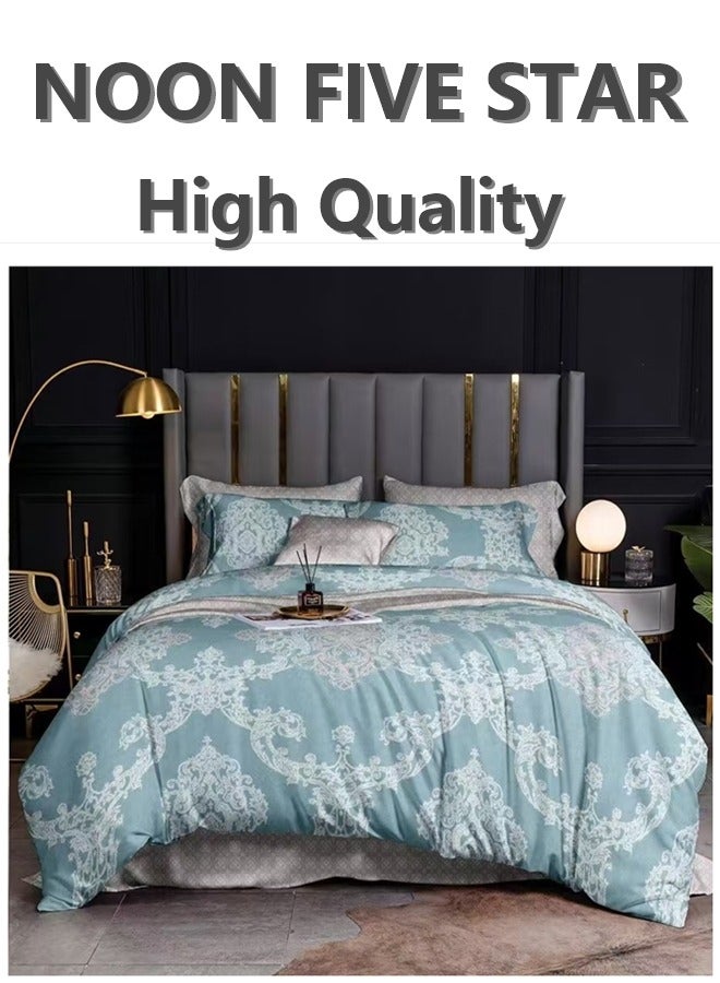 Ultimate Value King 220x240cm 6PCS Duvet Cover 4Pillow Cover 1 Complete Set Fitted Sheet