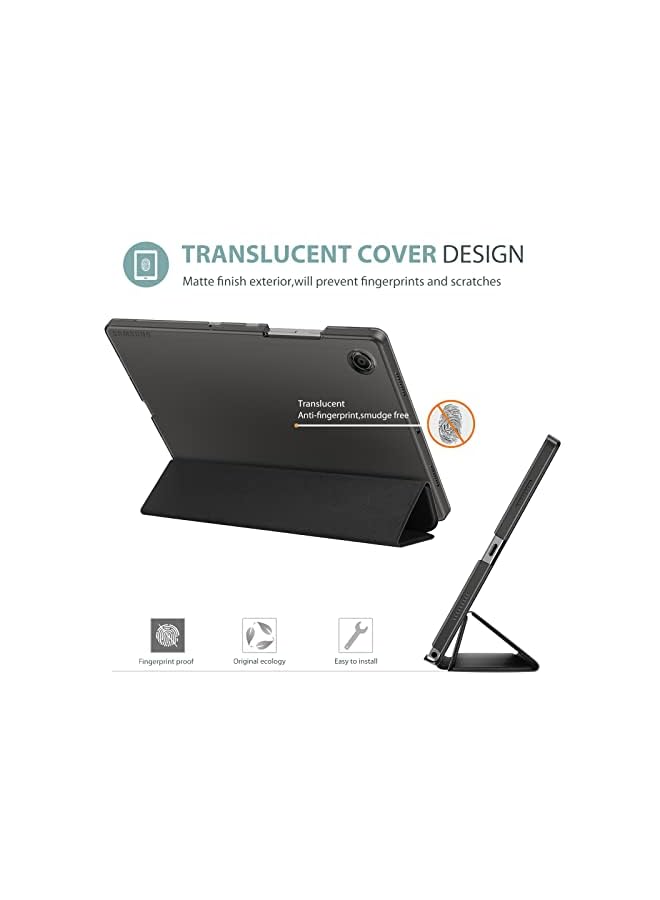 Procases Galaxy Tab A8 10.5 Inch 2022 Case Sm-X200 X205 X207 With Tempered Glass Screen Protector, Slim Stand Hard Shell Protective Smart Cover For Galaxy Tab A8 10.5" Tablet 2022 Release -Black - Image 3