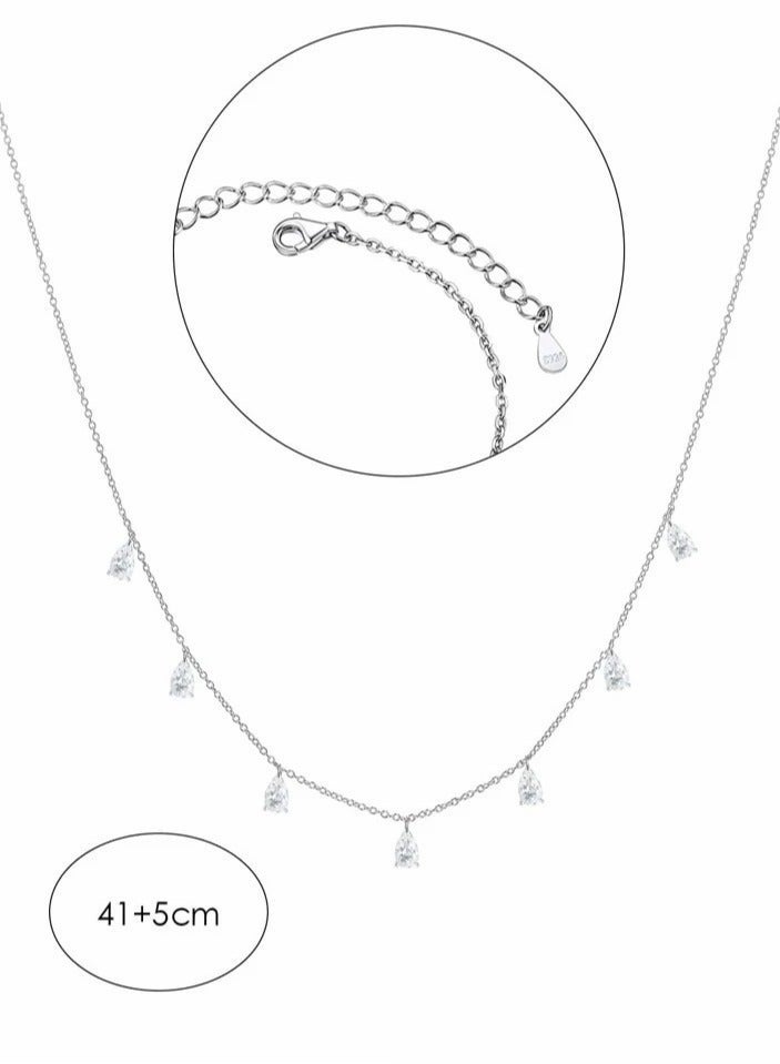 نيبمينينت سلسال من الفضة الإسترلينية عيار 925 بقلائد فاخرة ناعمة مصنوعة بجودة عالية ودقة شديدة مزينة بكريستال طبيعي حجر الزيركون لتعطي مظهرا رائعا للأميرة التي تستحقها - Image 4