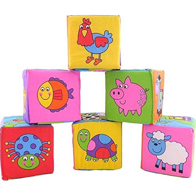 TOYS SOFT BLOCKS - BABY TOYS (SET OF 6), A1085L - Image 4