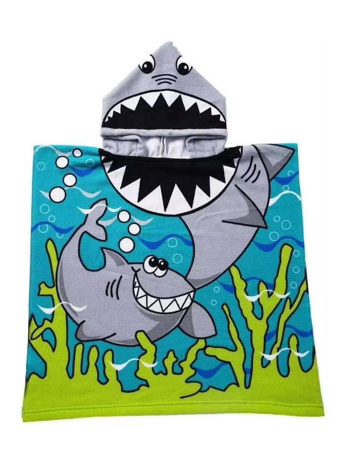 Kids Hooded Bath Towel - 90x60cm, Absorbent Microfiber, Cozy Beach, Pool Wrap for Boys & Girls, Soft and Printed Hooded Baby Kids Towel, Pack of 1 Shark & Eco Mom 4 Pieces Training Pants Strong Absorbent Toddler Potty Training Underwear for Baby and Toddlers UNISEX (6-Layers) 12KG-18KG (2-4 Years Old) LARGE, multi colorBundle - Image 2