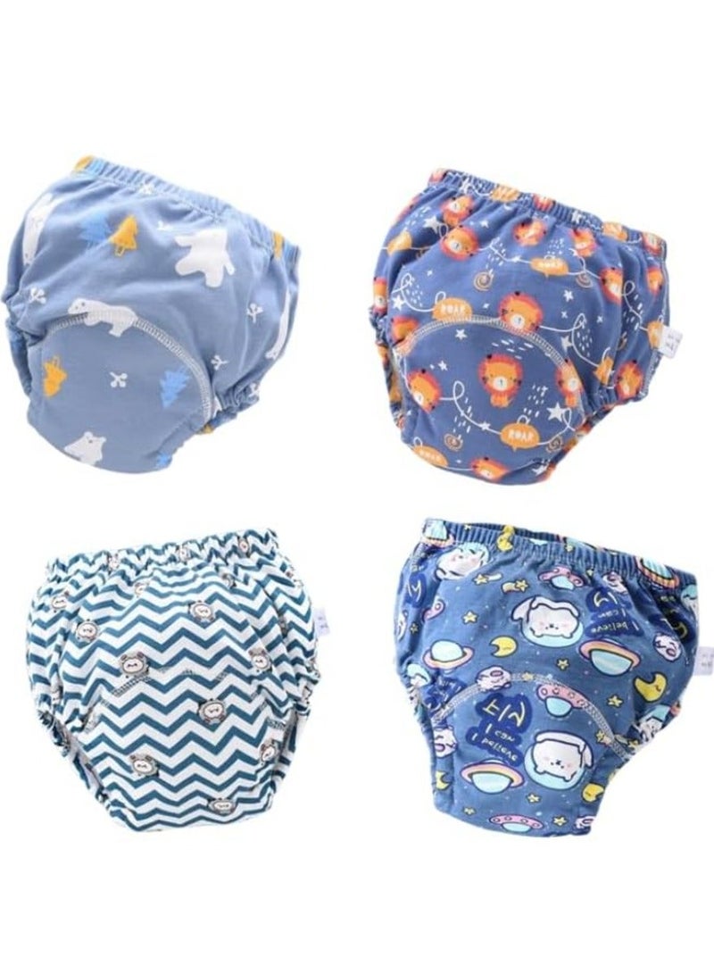 Kids Hooded Bath Towel - 90x60cm, Absorbent Microfiber, Cozy Beach, Pool Wrap for Boys & Girls, Soft and Printed Hooded Baby Kids Towel, Pack of 1 Shark & Eco Mom 4 Pieces Training Pants Strong Absorbent Toddler Potty Training Underwear for Baby and Toddlers UNISEX (6-Layers) 12KG-18KG (2-4 Years Old) LARGE, multi colorBundle - Image 3