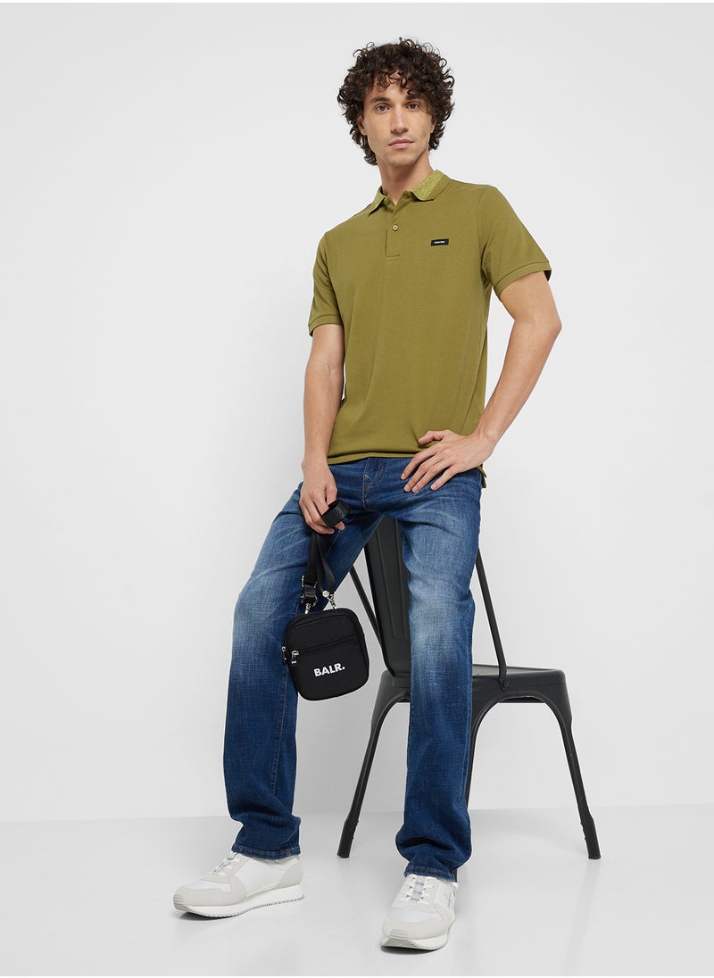 CALVIN KLEIN Stretch Pique Grindle Short Sleeve Polo  - Image 4
