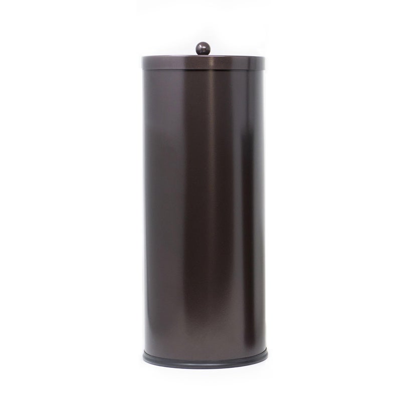 HUJI [2023 Upgraded Version] HUJI Rust Resistant Stainless Steel Toilet Paper Roll Canister Holder w/Removable Base for Bathroom Storage (1 Pack  Toilet Paper Canister) (Bronze) - Image 1