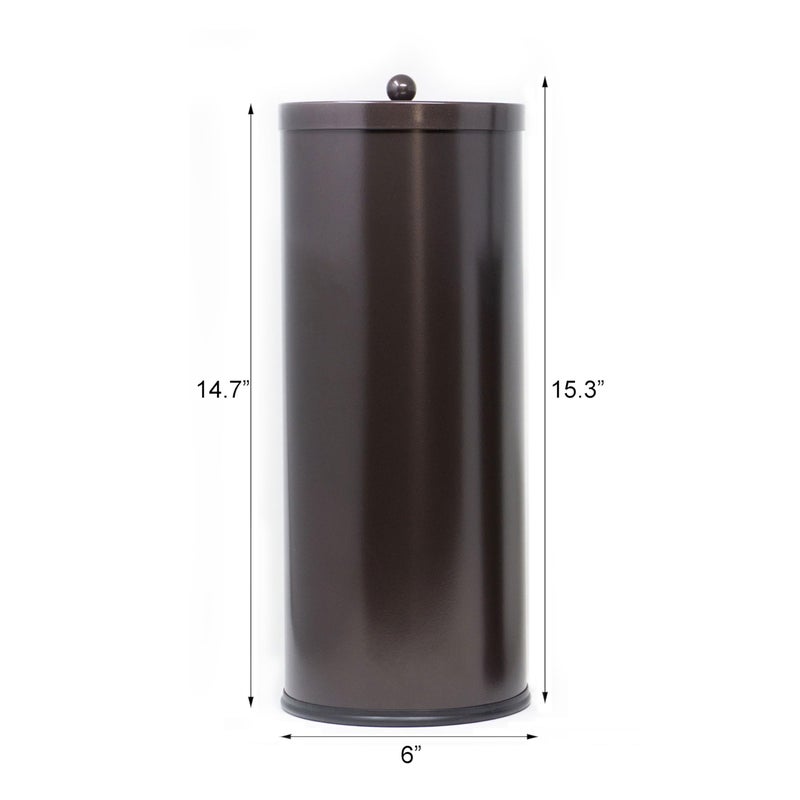 HUJI [2023 Upgraded Version] HUJI Rust Resistant Stainless Steel Toilet Paper Roll Canister Holder w/Removable Base for Bathroom Storage (1 Pack  Toilet Paper Canister) (Bronze) - Image 3