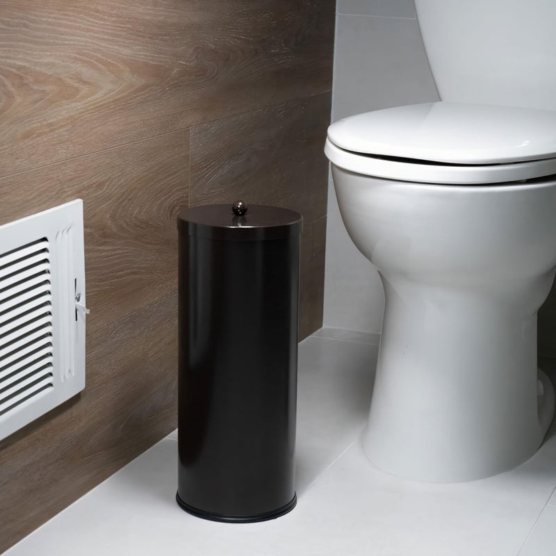 HUJI [2023 Upgraded Version] HUJI Rust Resistant Stainless Steel Toilet Paper Roll Canister Holder w/Removable Base for Bathroom Storage (1 Pack  Toilet Paper Canister) (Bronze) - Image 2