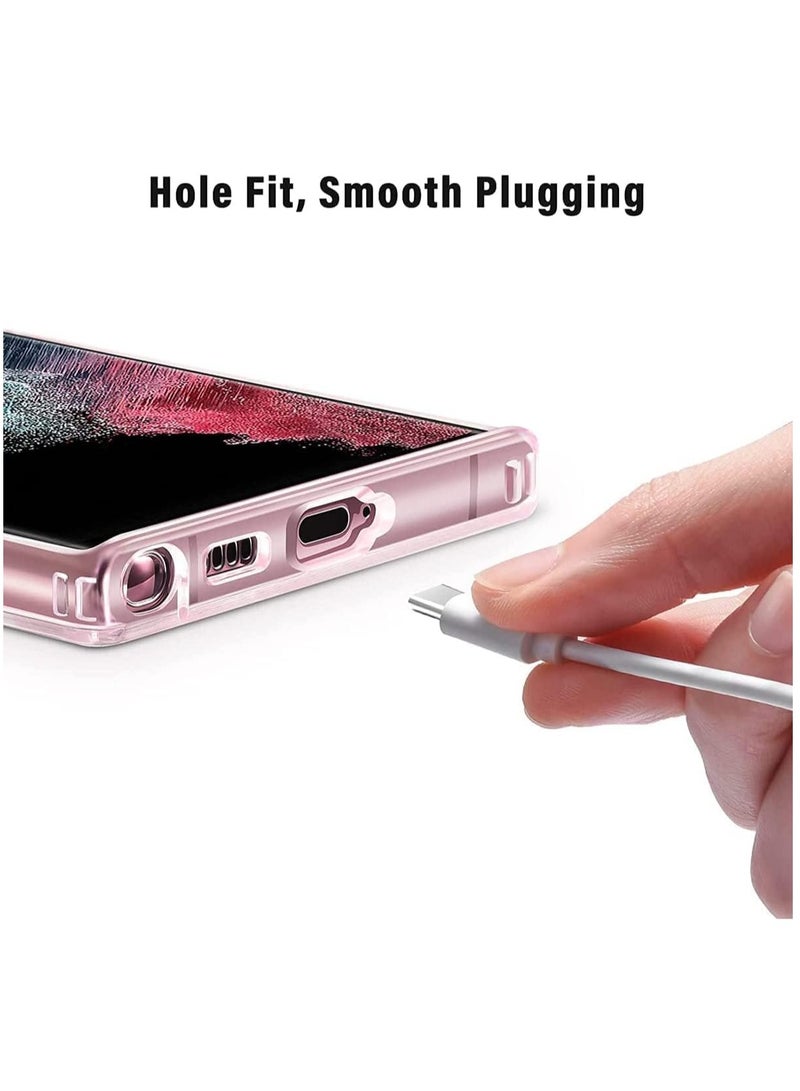 ليدين جراب مغناطيسي لهاتف Samsung Galaxy S22 Ultra متوافق مع الشحن اللاسلكي MagSafe، غطاء ممتص للصدمات للهاتف، ظهر شفاف مضاد للخدش (شفاف) - Image 5