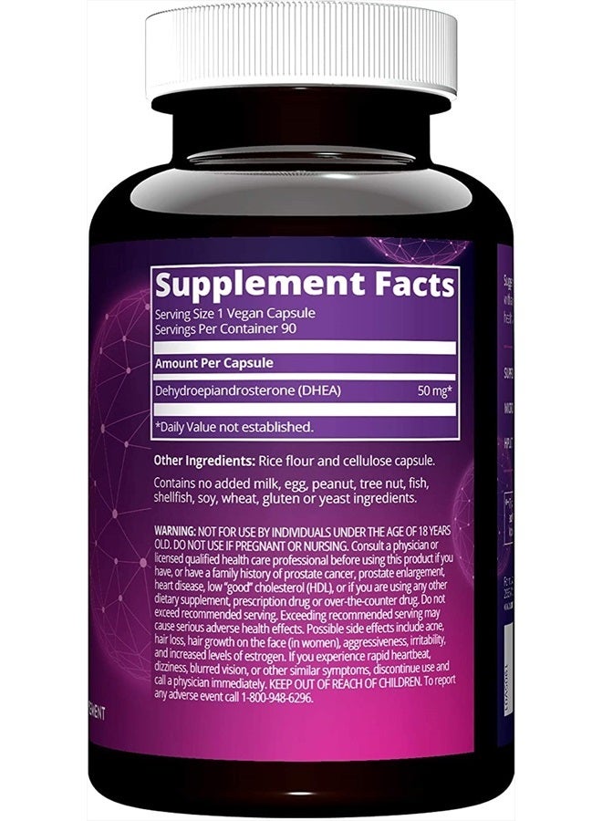 MRM Nutrition DHEA 50mg | Healthy Aging | Micronized for Absorption | Memory + Mood | HPLC Tested for Purity + Potency | Gluten-Free + Vegan + Non GMO | 90 Servings - Image 2