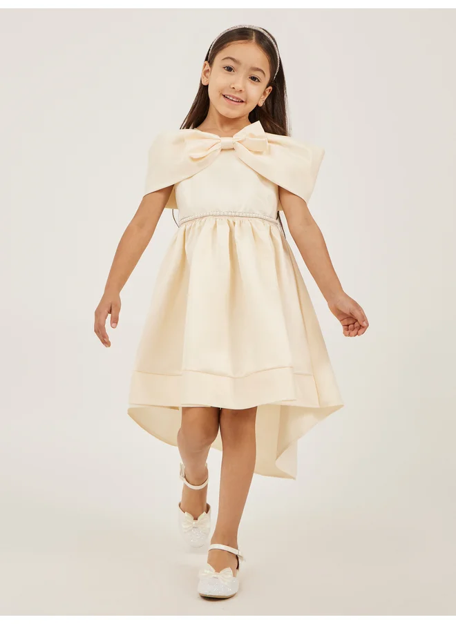 Styli Styli Limited Embellished Bow Detail High Low Dress
