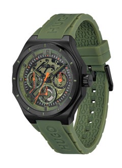 HUGO BOSS HUGO BOSS ROUND ANALOG MEN'S BLACK & GREEN CASE WATCH - 1530376  - Image 1