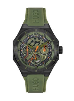 HUGO BOSS HUGO BOSS ROUND ANALOG MEN'S BLACK & GREEN CASE WATCH - 1530376  - Image 2