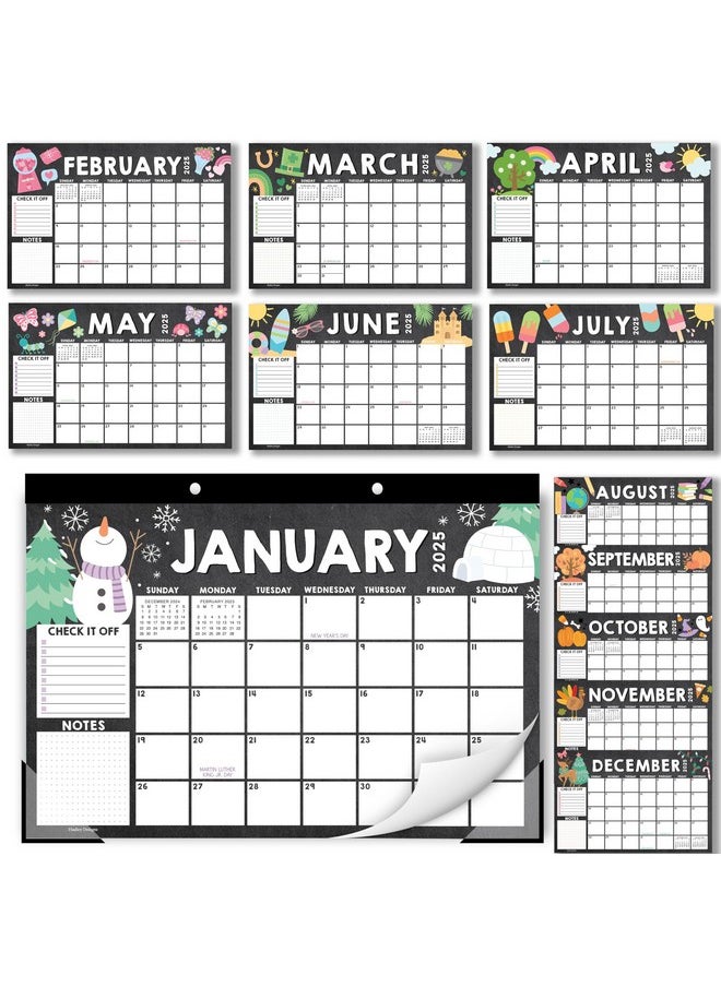 Hadley Designs - Desk Calendar 2025 - 18-Month 2025 Desk Calendar For Easy Planning, Doodle Large Desk Calendar 2025-2026 For Home, School And Office, Monthly Desk Calendar 2025, 2025-2026 Desk Calendar For Organizing - Image 1