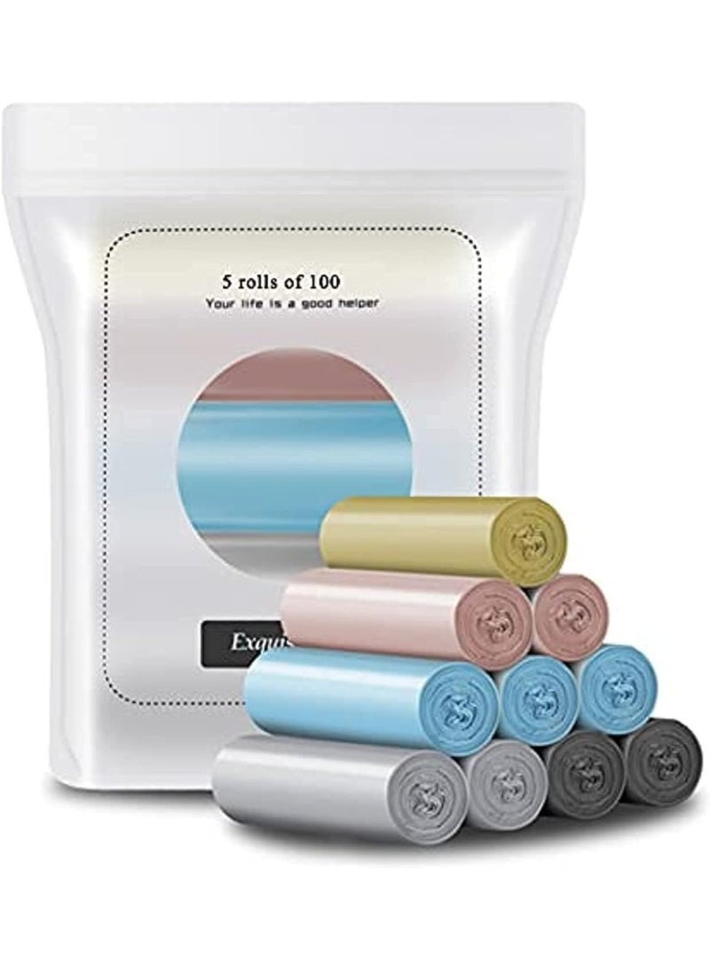 LIMOS Plastic Disposable Garbage Bags with Handles (5 Rolls, 100 Pieces) - Image 1