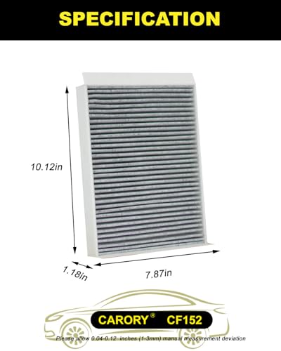 CARORY Cabin Air Filter wActivated Carbon for Ford Mustang 2015 2016 2017 2018 2019 2020 2021 2022 2023 2024 2025 2026 FR3Z19N619A CF12152 FP78 - Image 3