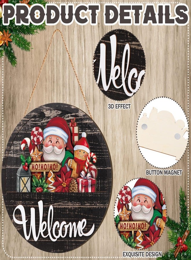 Yousoontic 17 Pcs 12 Inch Magnetic Welcome Door Sign Interchangeable Patriotic Front Door Decorations Summer Seasonal and Festive Signs for Women Gift Round Home Decor(Stylish Color,Modern Welcome) - Image 2
