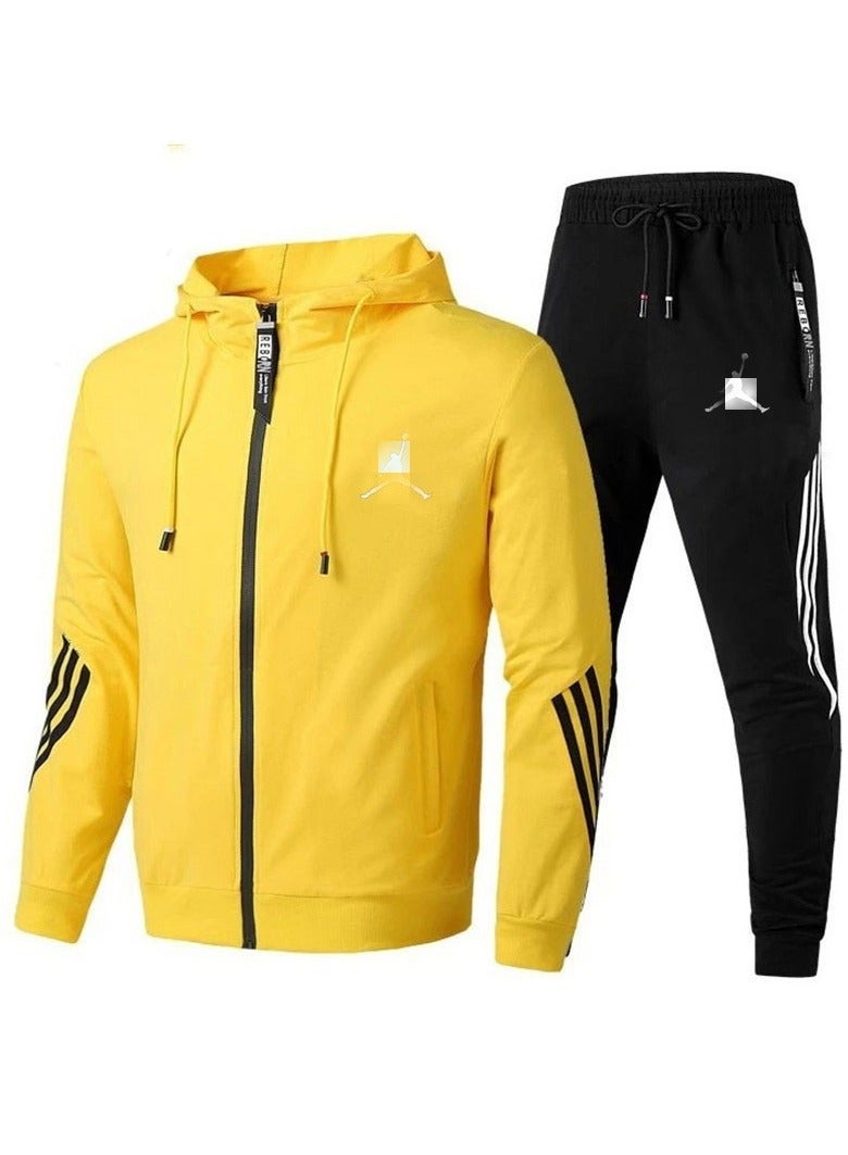 KUYING Men's Loose Sportswear And Sports Pants Two-Piece Set - Image 1