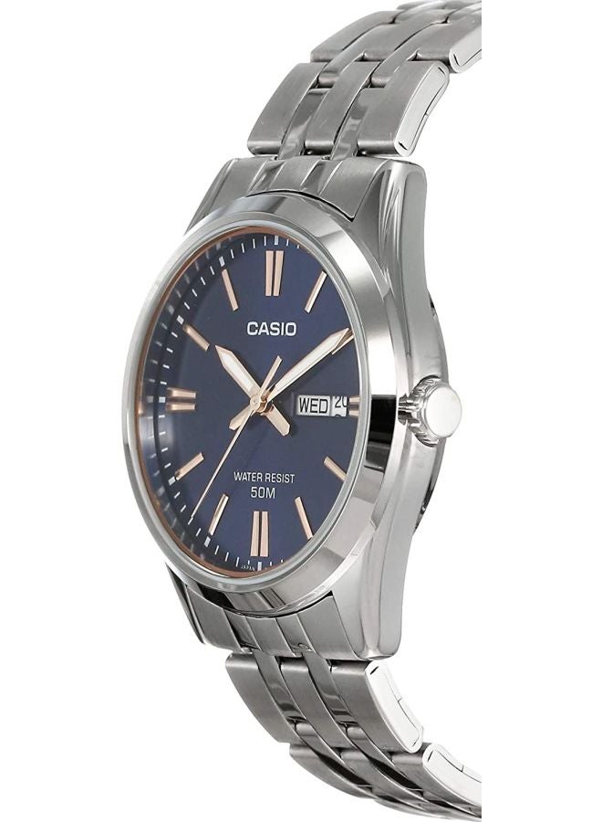 CASIO Men Water Resistant Stainless Steel Analog Watch MTP-1335D-2ADF - 38 mm - Silver - Image 3