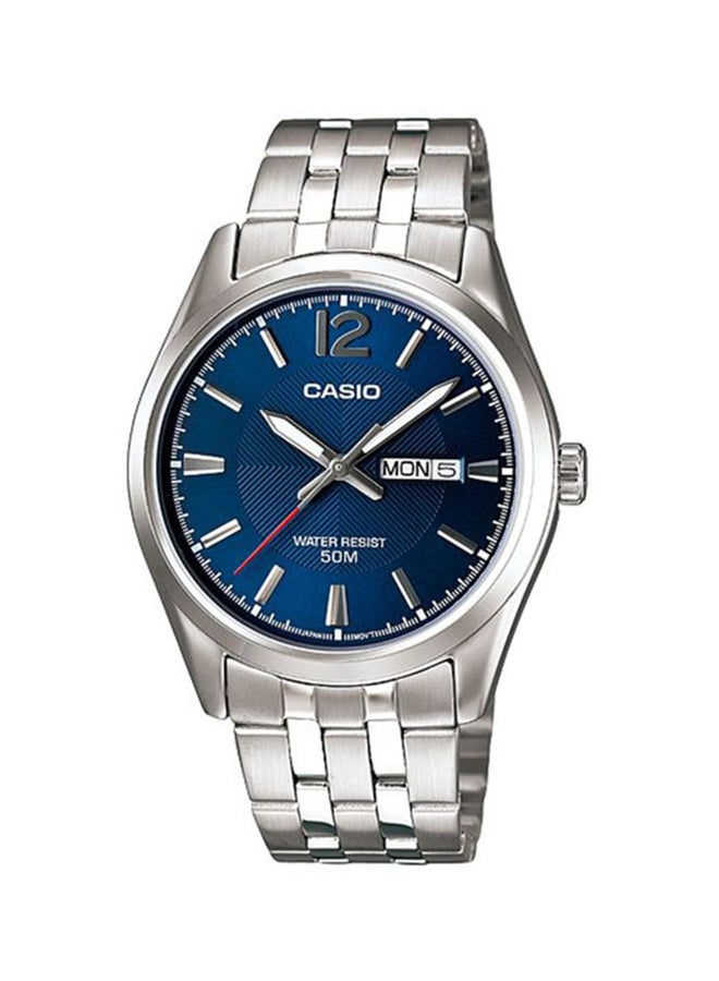 CASIO Men Water Resistant Stainless Steel Analog Watch MTP-1335D-2ADF - 38 mm - Silver - Image 1