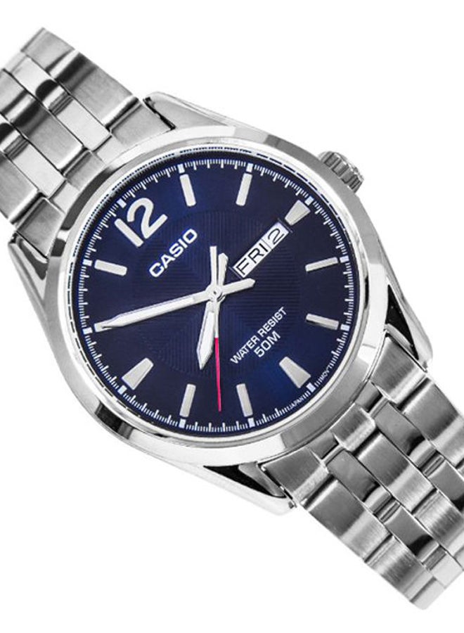 CASIO Men Water Resistant Stainless Steel Analog Watch MTP-1335D-2ADF - 38 mm - Silver - Image 4