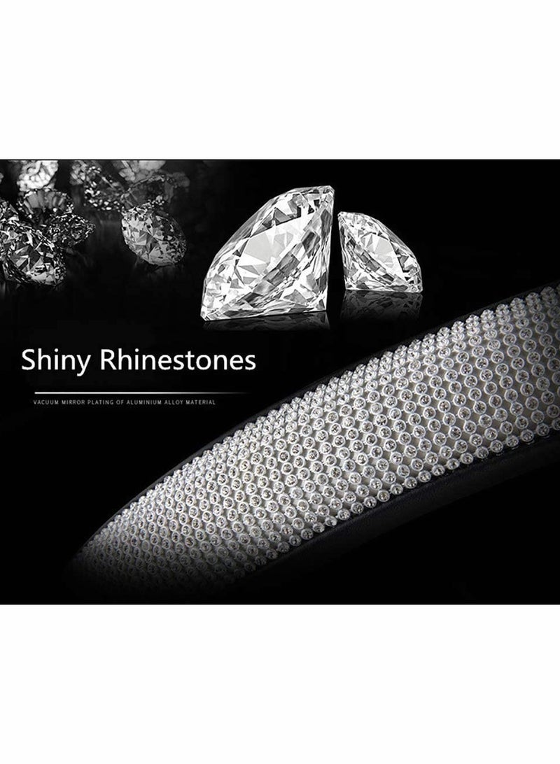 Excefore Diamond Leather Steering Wheel Cover with Bling Bling Crystal Rhinestones - Image 5