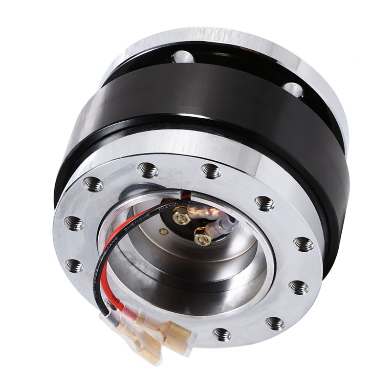 Universal 6 Hole Bolt Ball Steering Wheel Quick Release Hub Adapter Snap Off Boss Kit Blue - Image 1