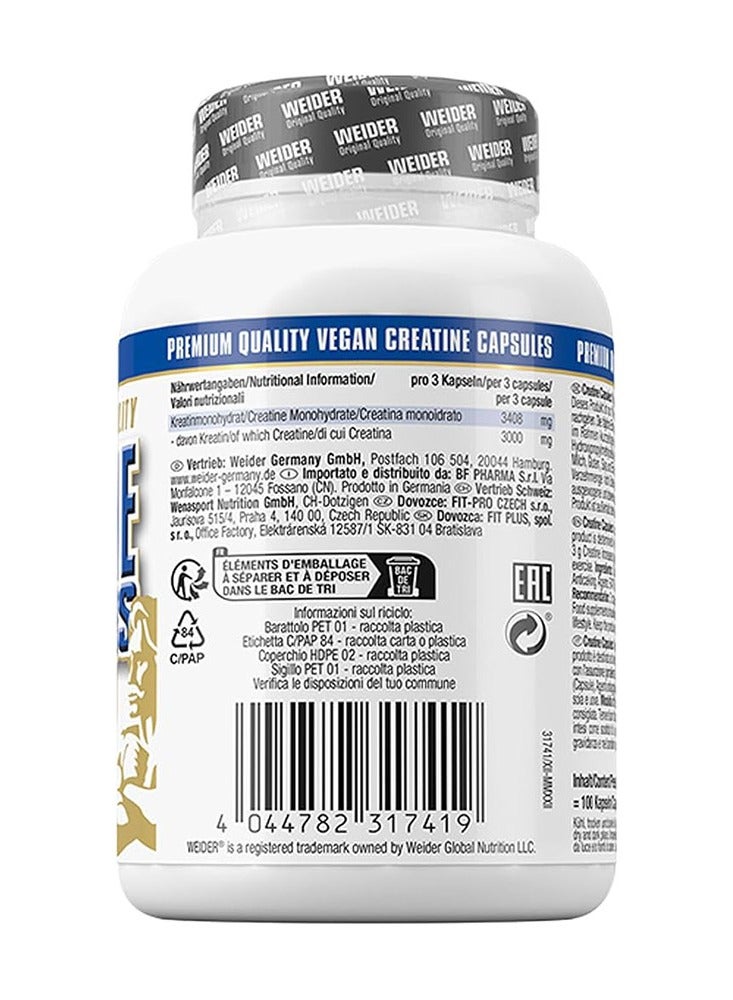Weider Creatine Capsules 100 Caps 125g - Image 2
