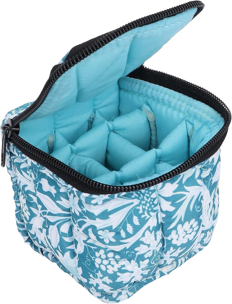 Nail Polish Carrying Case, Portable 9 Grids Nail Polish Storage Organizer Bag with Top Handle for Travel and Home Use, Compact Fabric Nail Polish Holder for Manicure - Image 4