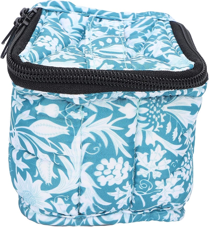 Nail Polish Carrying Case, Portable 9 Grids Nail Polish Storage Organizer Bag with Top Handle for Travel and Home Use, Compact Fabric Nail Polish Holder for Manicure - Image 1