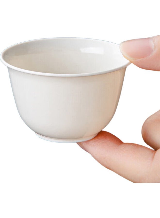 Star Square Xingfang Disposable Kung Fu Tea Cups, 60Ml, Biodegradable Rice Husk Tea Cups, High-Quality Heat-Resistant Tea Cups, 100 Pieces + Cup Holder - Image 3