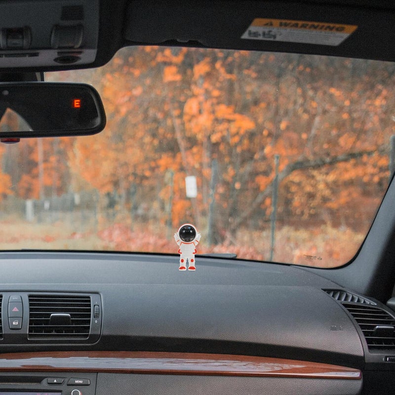 Orange Astronaut Car Dashboard Compass Portable Mini Vehicle Navigation Decor - Image 5