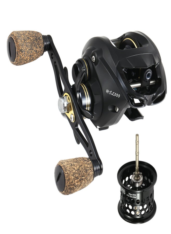 EXBERT 18+1 Ball Bearings Baitcasting Fishing Reel with Deep Shallow Spools 6.3:1 Gear Ratio Poweful Fishing Bait Casting Reel - Image 1