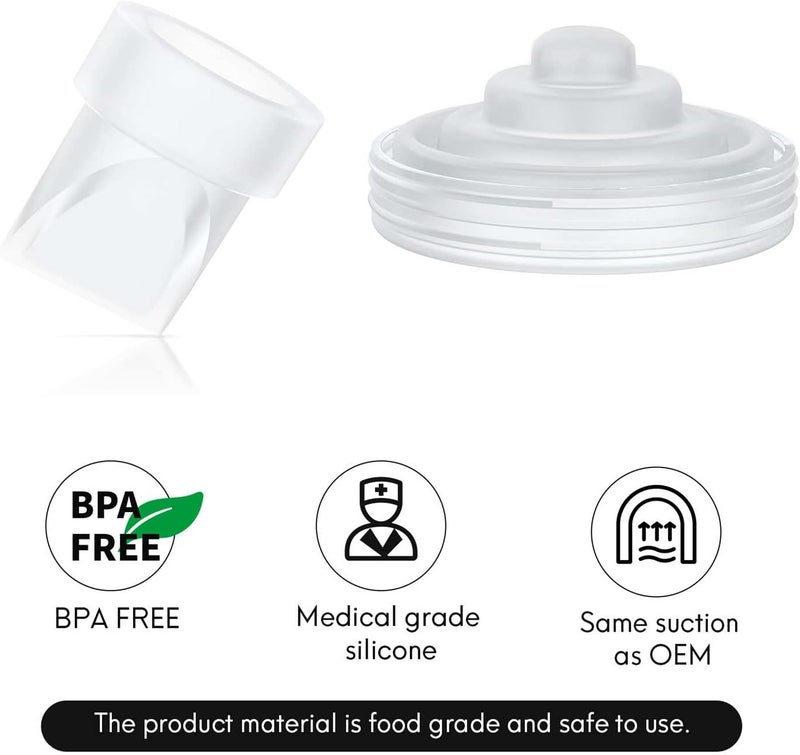 Durceler M5 Replacement Parts 10 Duckbills ValveDuck Bills  6 Silicone MembraneDiaphragm Compatible with Momcozy Wearable Breast Pumps Accessories Momcozy M5 Pump Parts Paruu P16 Replacement Valve - Image 5