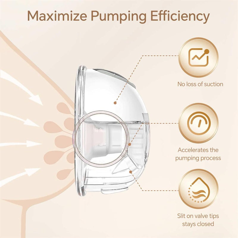 Durceler M5 Replacement Parts 10 Duckbills ValveDuck Bills  6 Silicone MembraneDiaphragm Compatible with Momcozy Wearable Breast Pumps Accessories Momcozy M5 Pump Parts Paruu P16 Replacement Valve - Image 4