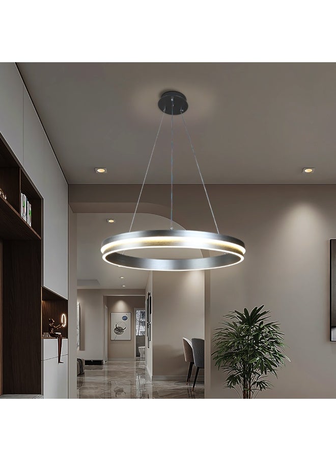 Hummer Modern gray ring hanger with 3 lights, 85 watts, 60 cm  - Image 1