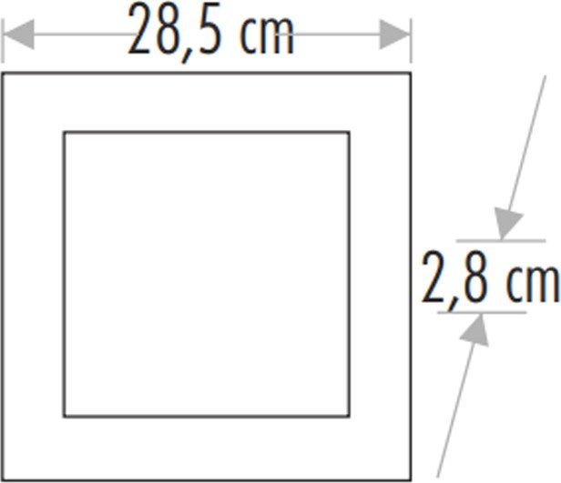 30 Watt Panel LED Luminaire Surface Mounted Square Ct 5274 Daylight Yellow Light 3200K Plastic Case