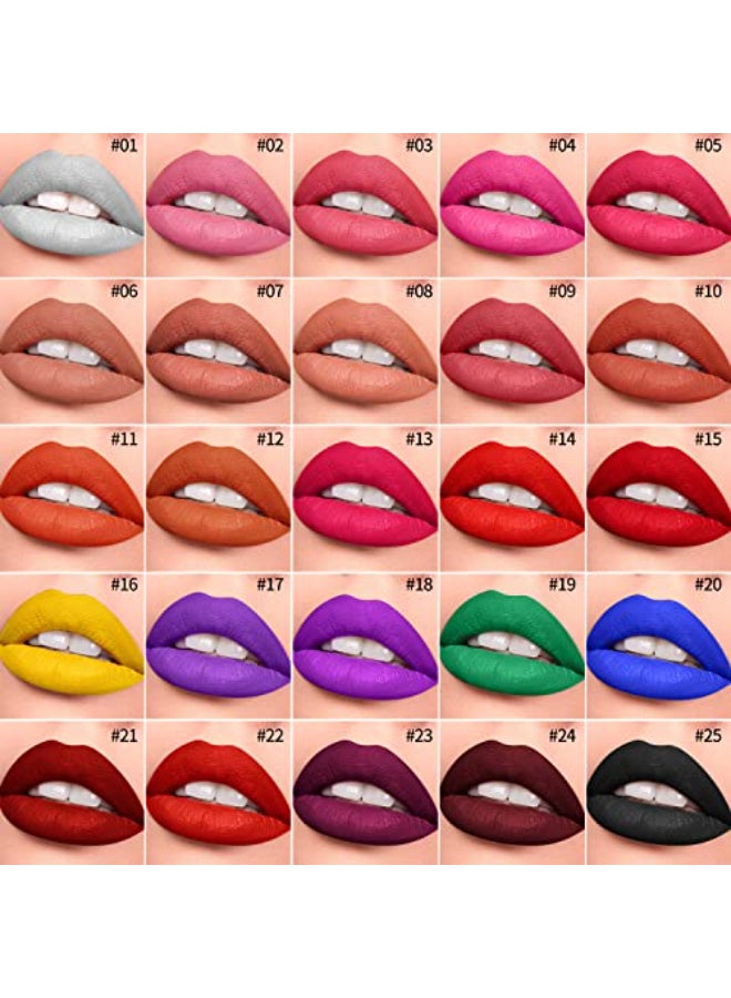 DE'LANCI Lipstick Palette Nude Red Peach Pink Shades 25 Color DELANCI Professional Moisturizing Lip Gloss Long Lasting Soft Smooth Lipstick Pallet Waterproof Pigmented Halloween Face Paint Costume Makeup - Image 4