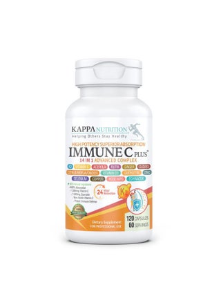 Quercetin 1,000mg, Vitamin C 1,000mg, Zinc 50mg, Vitamin D3 5,000iu, Selenium, Copper, Acerola, Ginger, Rutin, Bitter Orange, Rose Hips, Echinacea, Immune C Plus, 14 in 1 Immune C Plus (120 Count) - pzsku/ZE2A8C23AC461C56EAB65Z/45/1750926743/0672644d-5a12-4a5c-aca6-459a30fe583a