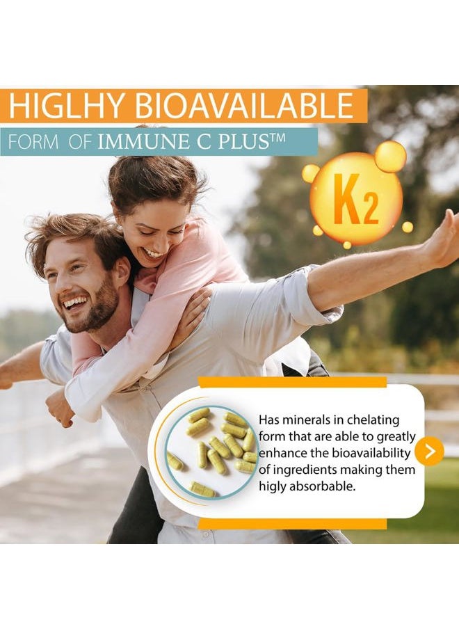 Quercetin 1,000mg, Vitamin C 1,000mg, Zinc 50mg, Vitamin D3 5,000iu, Selenium, Copper, Acerola, Ginger, Rutin, Bitter Orange, Rose Hips, Echinacea, Immune C Plus, 14 in 1 Immune C Plus (120 Count)