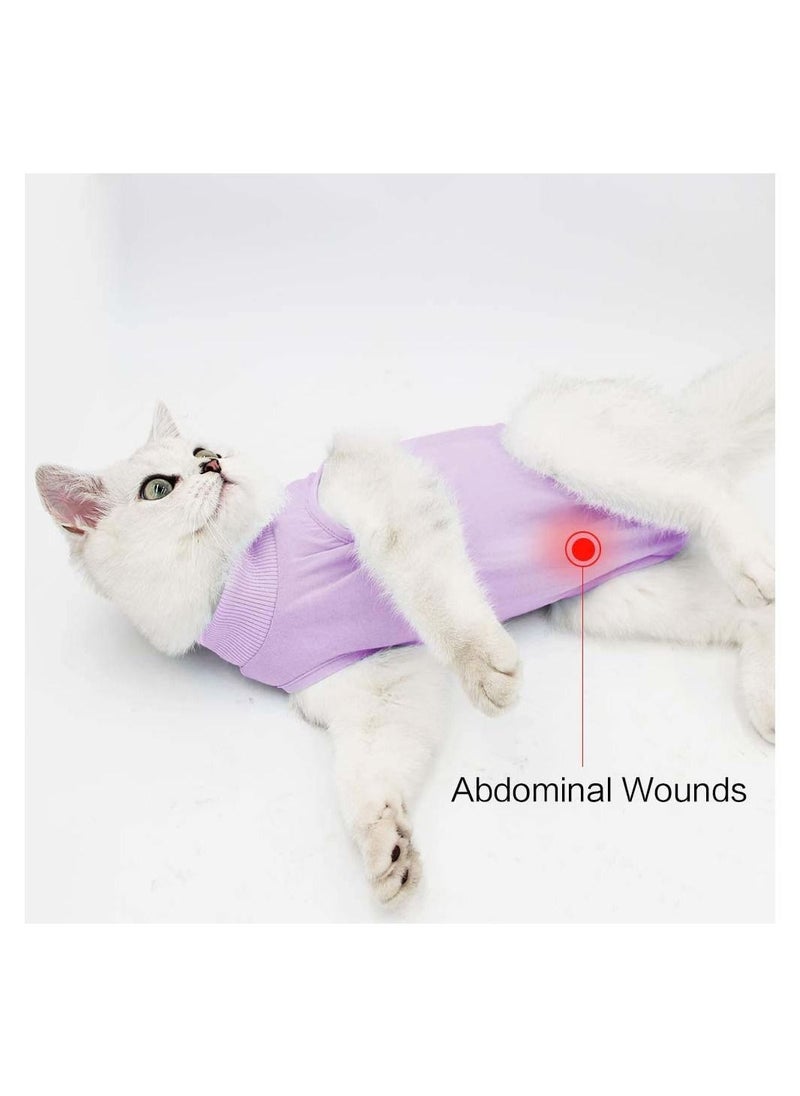 Y&D - Cat Professional Recovery Suit Surgical Shirt for Abdominal Wounds Bandages Cone E-Collar Alternative Cats After Surgery Medical Soft Pets Clothing Indoor - Image 1