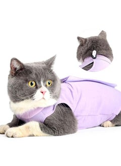 Cat Professional Recovery Suit Surgical Shirt for Abdominal Wounds Bandages Cone E-Collar Alternative Cats After Surgery Medical Soft Pets Clothing Indoor