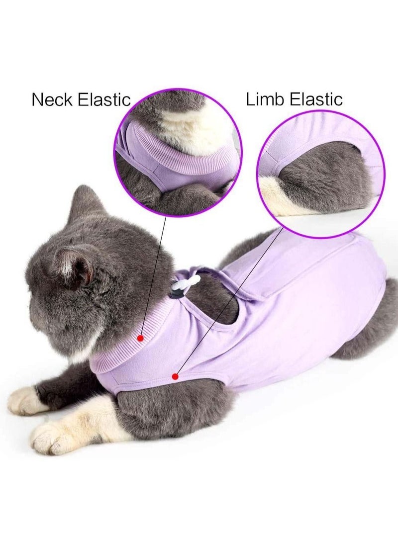 Y&D - Cat Professional Recovery Suit Surgical Shirt for Abdominal Wounds Bandages Cone E-Collar Alternative Cats After Surgery Medical Soft Pets Clothing Indoor - Image 1