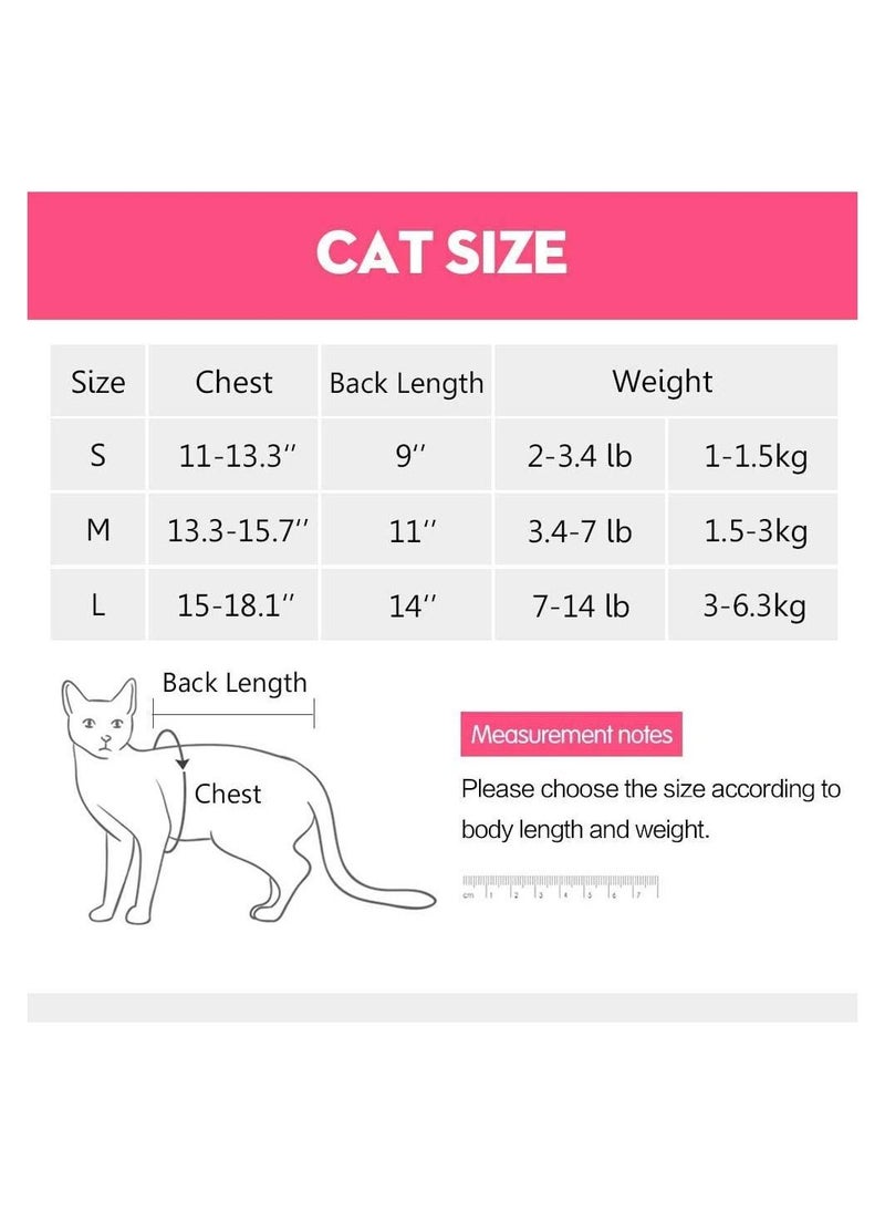 Y&D - Cat Professional Recovery Suit Surgical Shirt for Abdominal Wounds Bandages Cone E-Collar Alternative Cats After Surgery Medical Soft Pets Clothing Indoor - Image 1