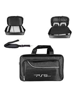 TYCOM Tycom Travel Storage Cross Bag For PS5 Slim Luxury Waterproof Shoulder Bag For Playstation 5 Console and Accessories Storage Organizer Black.  - Image 1