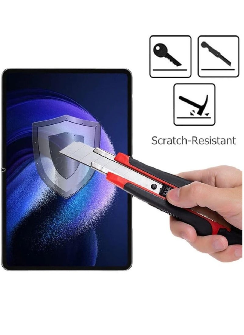 HYX - 2 Pack 9H Hardness Scratch Resistant 9H Clear Tempered Glass Screen Protector For Xiaomi Mi Pad 6 / Xiaomi Pad 6 Pro 2023 Release - Image 1